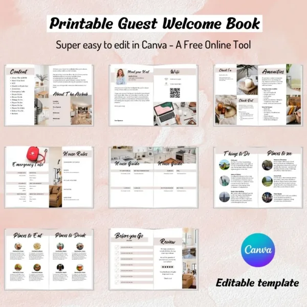 Airbnb welcome book Modern - Guest Book Template