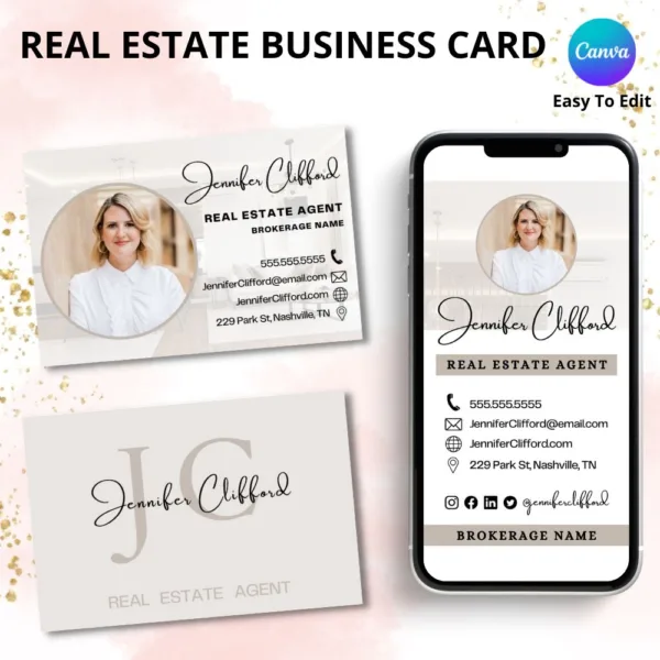 Real Estate Agent Business Card | Digital Business Cards For Realtors