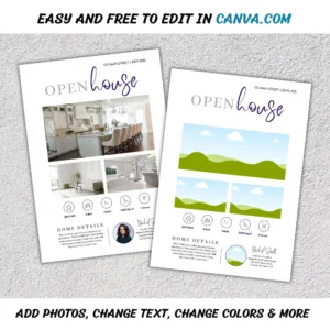 Real Estate Agent Flyer Template-Open House Flyer Canva Template (2)